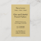 Victoriaans POTPOURRI, VOORKUIZEN: TOPAZ Visitekaartje (Achterkant)