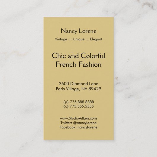 Victoriaans POTPOURRI, VOORKUIZEN: TOPAZ Visitekaartje (Achterkant)