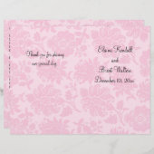 Victoriaans programma Damask Wedding (Voorkant / Achterkant)