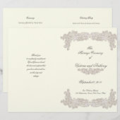 Victoriaans programma Floral Lace White Wedding (Voorkant / Achterkant)