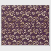 Victoriaans pruimen en goud cadeaupapier (Vlak)