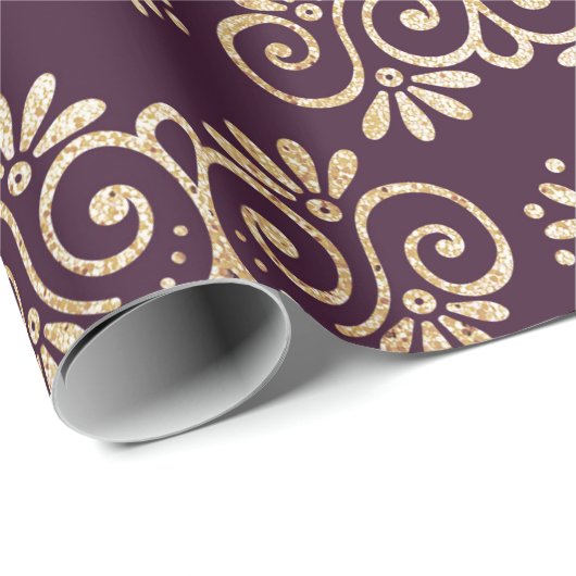 Victoriaans pruimen en goud cadeaupapier (Rol Hoek)