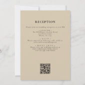 Victoriaans  QR Code Goud Bloemen Huwelijk Kaart (Achterkant)