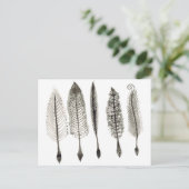 Victoriaans Quills Ink-ontwerp Briefkaart (Staand voorkant)