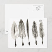 Victoriaans Quills Ink-ontwerp Briefkaart (Voorkant / Achterkant)