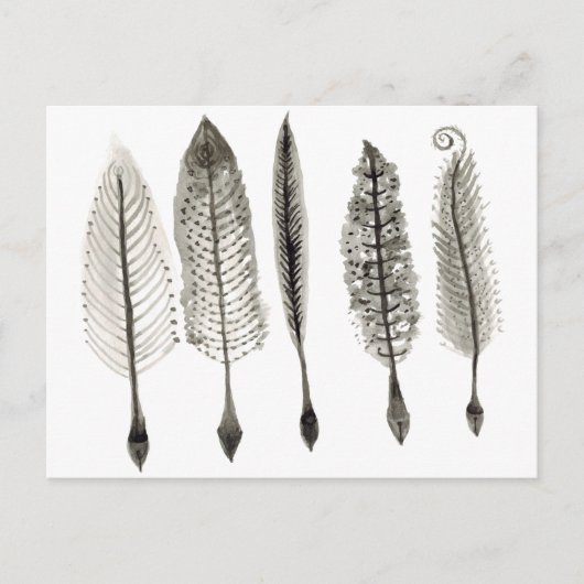 Victoriaans Quills Ink-ontwerp Briefkaart (Voorkant)