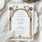 Victoriaans Ranunculus Bruiloft Save the Date Kaar Kaart