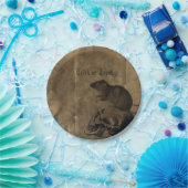 Victoriaans rat en schedel Halloween Papieren Bordje (Feest)