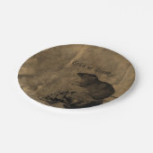 Victoriaans rat en schedel Halloween Papieren Bordje (Gekanteld)