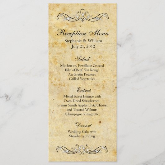 Victoriaans   Receptiemenu Menu (Voorkant)