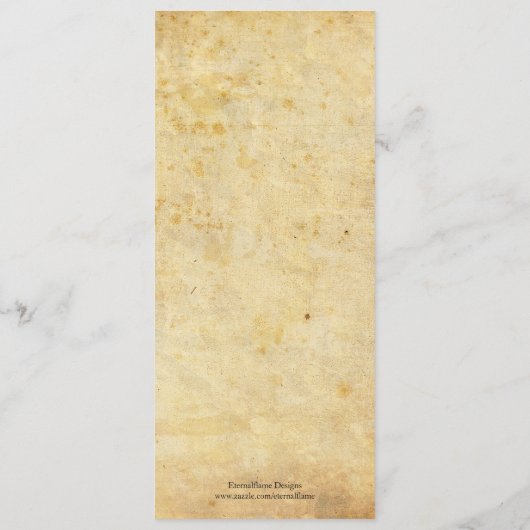 Victoriaans   Receptiemenu Menu (Achterkant)