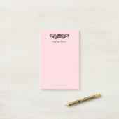 Victoriaans Red Rose  Romantisch handgetekend Post-it® Notes (Op bureau)