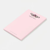 Victoriaans Red Rose  Romantisch handgetekend Post-it® Notes (Schuin)