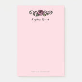 Victoriaans Red Rose  Romantisch handgetekend Post-it® Notes (Voorkant)