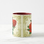 Victoriaans Red Roses Golden Lijst Coffee Mok (Midden)
