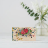  Victoriaans Red Roses Visitekaartje (Staand voorkant)