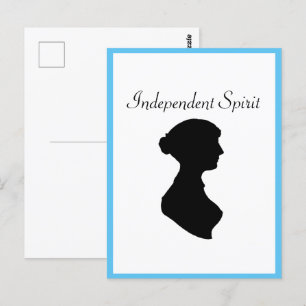 Victoriaans Regency Vrouw Silhouet Onafhankelijk Briefkaart