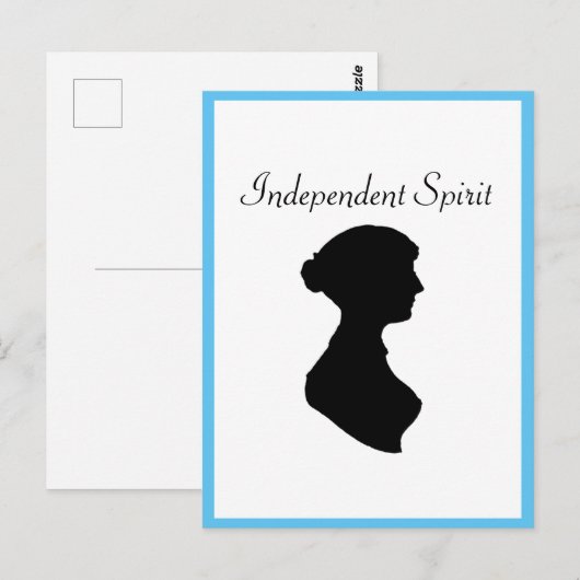 Victoriaans Regency Vrouw Silhouet Onafhankelijke  Briefkaart (Voorkant / Achterkant)