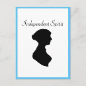 Victoriaans Regency Vrouw Silhouet Onafhankelijke  Briefkaart (Voorkant)