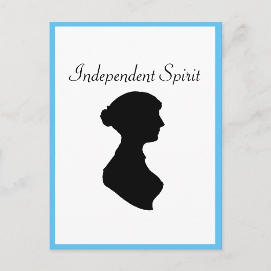 Victoriaans Regency Vrouw Silhouet Onafhankelijke  Briefkaart (Voorkant)