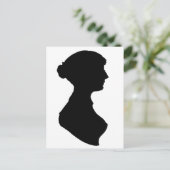 Victoriaans Regency Vrouw Silhouet Onafhankelijke  Briefkaart (Staand voorkant)