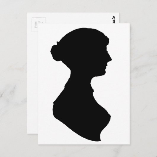 Victoriaans Regency Vrouw Silhouet Onafhankelijke  Briefkaart (Voorkant / Achterkant)