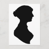 Victoriaans Regency Vrouw Silhouet Onafhankelijke  Briefkaart (Voorkant)