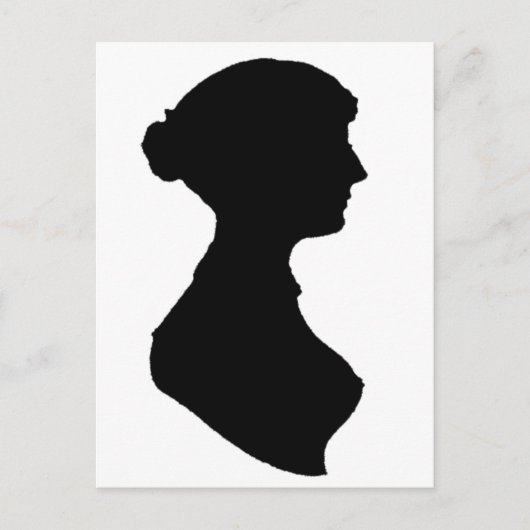 Victoriaans Regency Vrouw Silhouet Onafhankelijke  Briefkaart (Voorkant)