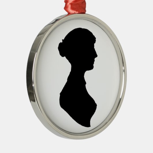 Victoriaans Regency Vrouw Silhouet Onafhankelijke  Metalen Ornament (Rechts)