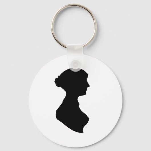 Victoriaans Regency Vrouw Silhouet Onafhankelijke Sleutelhanger (Voorkant)