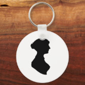 Victoriaans Regency Vrouw Silhouet Onafhankelijke Sleutelhanger (Voorkant)