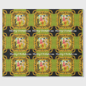 Victoriaans reizen voor kerstmis cadeaupapier (Vlak)