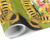 Victoriaans reizen voor kerstmis cadeaupapier (Rol Hoek)