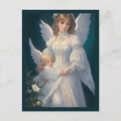 Victoriaans  Retro Christmas Angel Briefkaart (Voorkant)