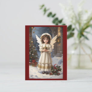 Victoriaans  Retro Christmas Angel Briefkaart