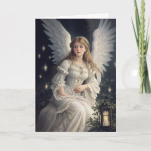 Victoriaans  Retro Christmas Angel Holiday Kaart