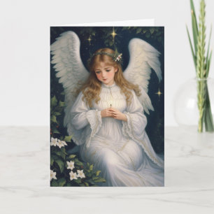 Victoriaans  Retro Christmas Angel Holiday Kaart