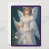Victoriaans  Retro Christmas Angel Kaart (Voorkant)