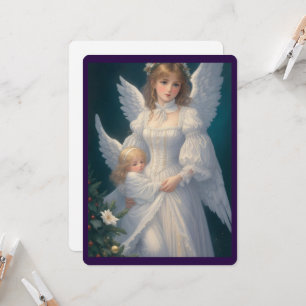 Victoriaans  Retro Christmas Angel Kaart