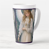 Victoriaans Retro Christmas Angel Latte Mok (Rechterhoek)