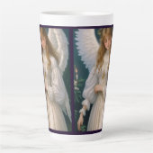 Victoriaans Retro Christmas Angel Latte Mok (Voorkant)