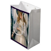Victoriaans Retro Christmas Angel Medium Cadeauzakje (Voorkant Gekanteld)