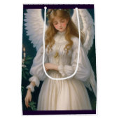 Victoriaans Retro Christmas Angel Medium Cadeauzakje (Achterkant)