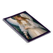 Victoriaans  Retro Christmas Angel Notitieboek (Rechterzijde)