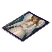 Victoriaans  Retro Christmas Angel Notitieboek (Linkerzijde)