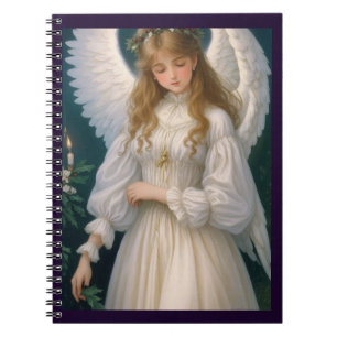 Victoriaans  Retro Christmas Angel Notitieboek