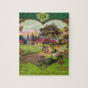 Victoriaans  Retro Irish St. Patrick's Day Legpuzzel