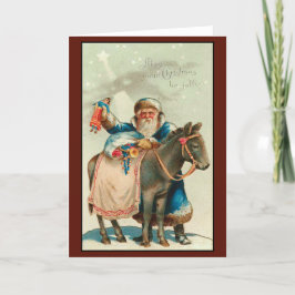 Victoriaans  Retro Kerst Feestdagen Kaart