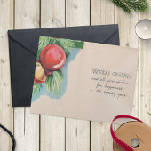 Victoriaans Retro-kerstboomballen Feestdagenkaart