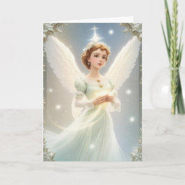  Victoriaans Retro Kerstfee Vakantie Kaart